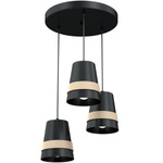 Nowoczesna lampa wisząca koło VENEZIA BLACK 3xE27 MLP5454