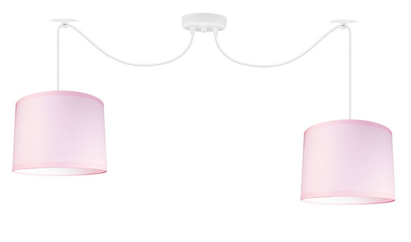 Lampa sufitowa do pokoju dziewczynki różowa regulowana PINK 2xE27
