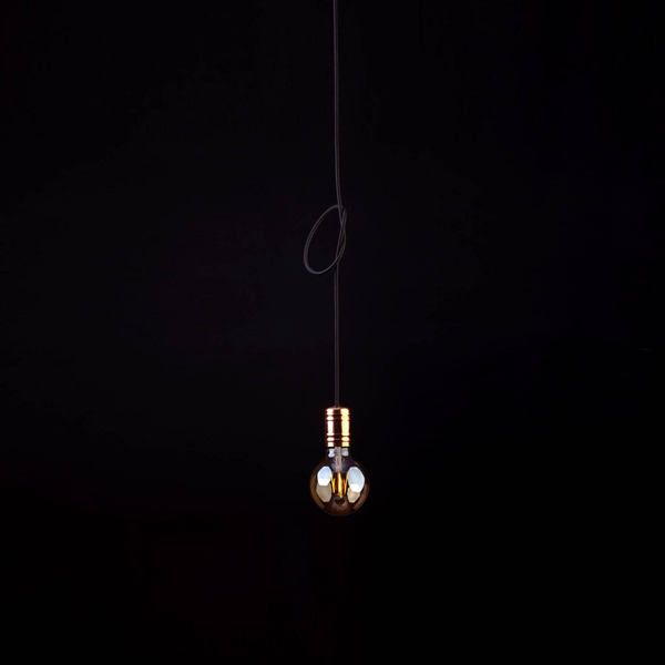 Retro zwis miedź CABLE BLACK / COPPER 160cm