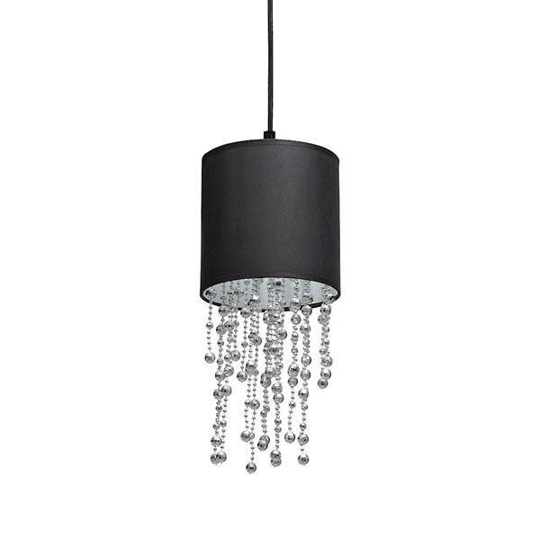 Nowoczesna lampa wisząca ALMERIA BLACK/SILVER 1xE27 MLP6429