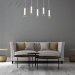 Lampa wisząca DANTE, MLP7256, biały/złoty, 5x8W LED GU10