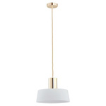 Lampa wisząca zwis LUX złoty/biały śr.30cm