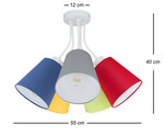 Lampa sufitowa do pokoju dziecięcego kolorowa Bloom 5xE27 LED