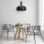 Nowoczesna lampa wisząca MALMO BLACK/CHROME 1xE27 MLP6203