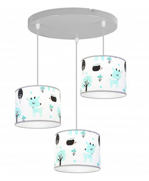 Lampa wisząca do pokoju dziecka 3-punktowa Bambi 3xE27 Led