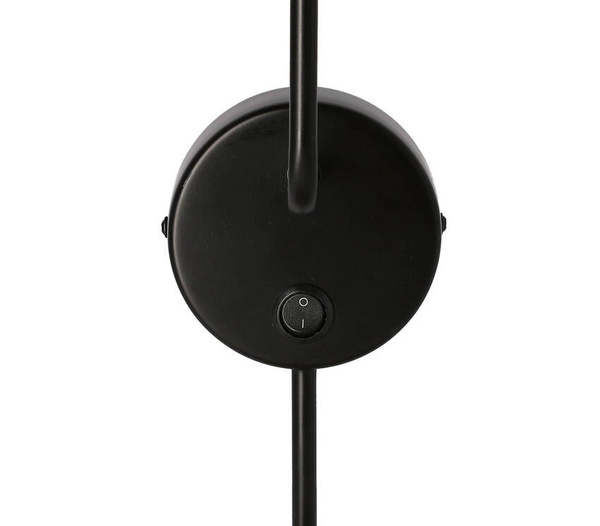 KETO KINKIET CZARNY 1X40W E14 ABAŻUR Z WŁĄCZNIKIEM