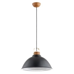 Lampa wisząca ALFA ALTI DREWNIANA 1xE27 38cm | 61262