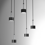 Lampa wisząca ARENA, MLP7787, czarny/srebrny, 5x11W GX53