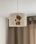 Lampa wisząca do pokoju dziecka Miś w tylu boho średnica 35 cm Led 