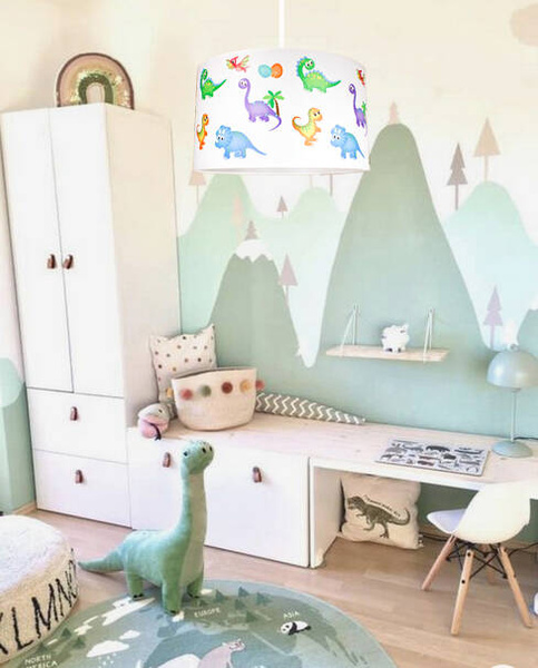 Lampa sufitowa do pokoju dziecięcego Dinozaury 3 punktowa 