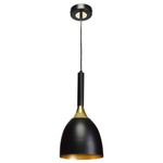Nowoczesna lampa wisząca CLARK BLACK/GOLD 1xE27 MLP6221