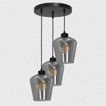 Nowoczesna lampa wisząca koło SANTIAGO SMOKED MLP6612