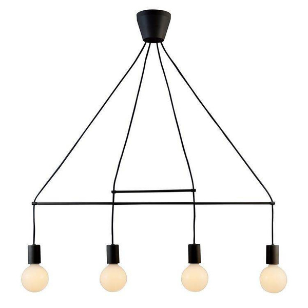 Lampa wisząca czarna mat 4xE27 Alto 34-70913