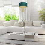Nowoczesna lampa wisząca ALMERIA GREEN/GOLD 1xE27 MLP6452