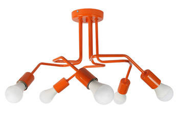 Lampa sufitowa do pokoju dziecka pomarańczowa 5-punktowa nowoczesna Vanessa 5 LED