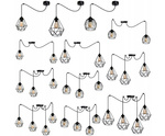 Nowoczesna czarna lampa wisząca pająk druciak mały Diamond 3