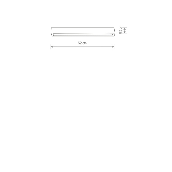 Lampa sufitowa STRAIGHT LED white ceiling dł. 60cm | biały