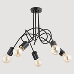 Żyrandol czarny nowoczesny TANGO BLACK śr. 50cm