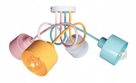 Lampa sufitowa do pokoju dziewczynki pastelowa Zakręcony Kubeczek 4xE27 Led 
