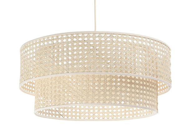 Lampa w stylu Boho Rotang z naturalnego ratanu- średnica 40 cm 