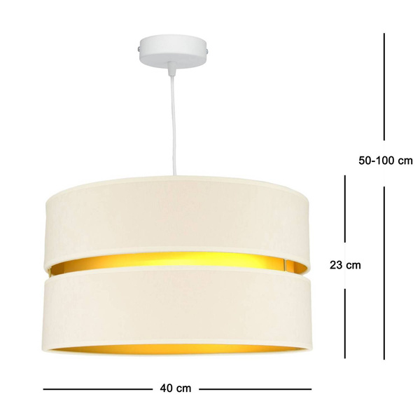 LAMPA SUFITOWA ZWIS ROYALO ABAŻUR ECRU