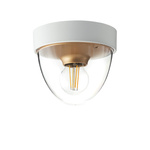 Lampa sufitowa i ścienna NOOK na e27 10W IP44 wys. 15cm | biały złoty