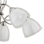 Lampa sufitowa żyrandol nowoczesny ADELINA chrom/biały śr. 57cm