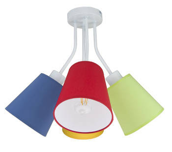 Lampa sufitowa do pokoju dziecka kolorowe abażury Bloom 4xE27 Led