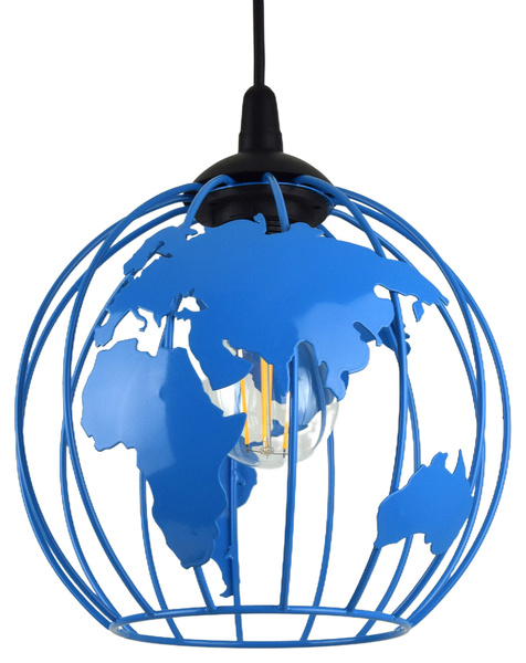 Lampa sufitowa do małego pokoju dziecięcego kolorowa Zakręcony Globus Mały 1