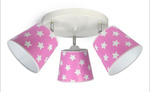 Lampa dla dziewczynki różowa w gwiazdki Stożki 3