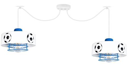 Lampa sufitowa do pokoju dziecka z motywem piłkarskim pająk Mundial regulowana 2XE27