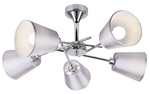 Lampa sufitowa chromowa abażur z tkaniny 5x40W Vox Candellux 35-70630