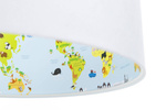 Lampa sufitowa do pokoju dziecięcego Mapa Świata Welur 60 cm