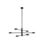 Plafon wewnętrzny do salonu ORBIT VI GX53 8W LED wys. 53-85cm | czarny