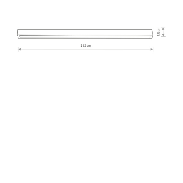 Lampa sufitowa STRAIGHT LED graphite ceiling dł. 120cm | grafit