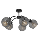 Nowoczesna lampa sufitowa SOFIA SMOKED 5xE27