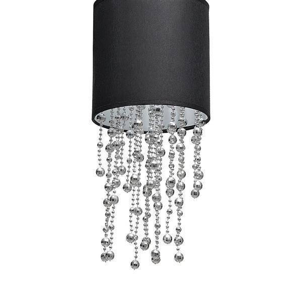 Nowoczesna lampa wisząca ALMERIA BLACK/SILVER 1xE27 MLP6429
