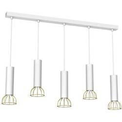 Lampa wisząca DANTE, MLP7256, biały/złoty, 5x8W LED GU10