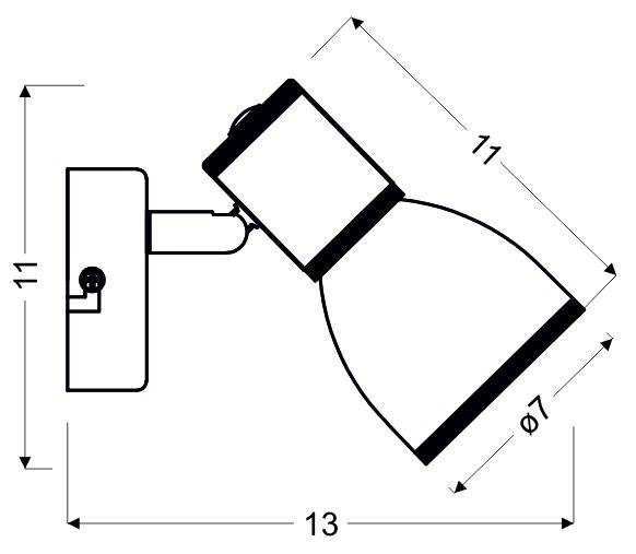 Lampa ścienna kinkiet 1X40W E14 biały+chrom FIDO 91-63366