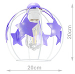 Lampa sufitowa do pokoju dziecięcego kolorowa pająk Gwiazdki Kule 3xE27 Led 