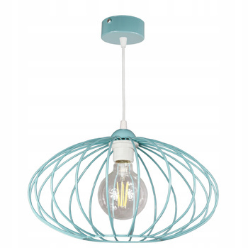 Lampa sufitowa do pokoju dziewczynki miętowa Druciak Owal 1