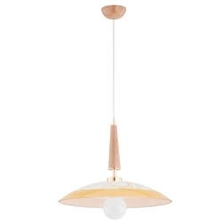 Lampa wisząca ALFA FIGA DREWNIANA 1xE27 47cm | 60936