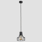 Druciana lampa kratka MAPET czarna śr. 17,5cm