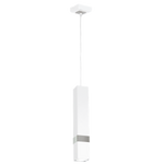 Nowoczesna lampa wisząca VIDAR WHITE/CHROME 1xGU10 MLP6283