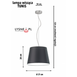 Lampa wisząca do pokoju dziecka Tunis – polska produkcja, E27, wiele kolorów