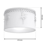 Lampa sufitowa dziecięca z abażurem BALETNICA biały śr. 37cm