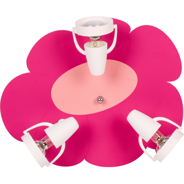 Lampa sufitowa do pokoju dziewczynki różowa Płatek