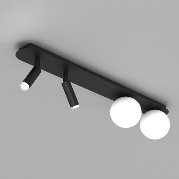 Lampa sufitowa SIRIO, MLP8406, czarny/biały, 4x25W G9