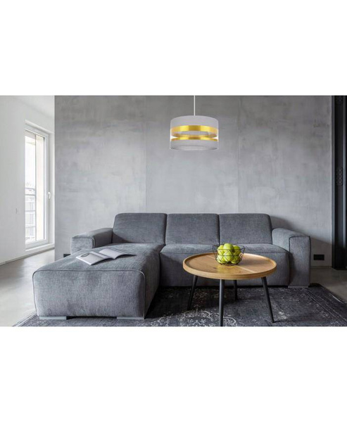 Nowoczesna Wisząca Lampa Regulowana ze Złotym Detalem