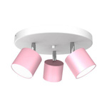 Różowa lampa lampa sufitowa do pokoju dziewczynki DIXIE PINK 3xGX53 szer. 30cm 